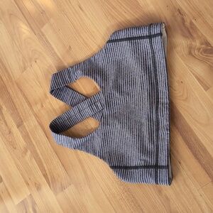 Lululemon All Sport Bra 8 Hyper Stripe Mauvelous Heathered Black